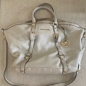 Cream Michael Kors Slouchy Bag